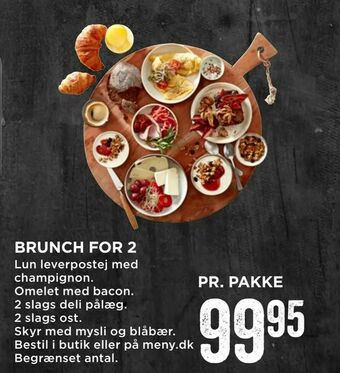 MENY Brunch for 2 tilbud