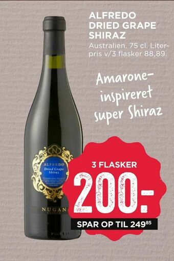 MENY Alfredo dried grape shiraz tilbud