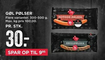 MENY Gøl pølser tilbud