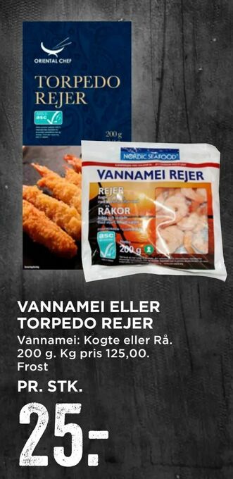 MENY Vannamei eller torpedo rejer tilbud