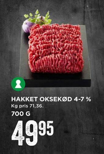 MENY Hakket oksekød 4-7 % tilbud