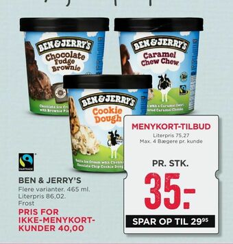 MENY Ben & jerry's tilbud