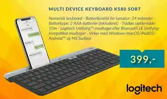 Multi device keyboard k580 sort