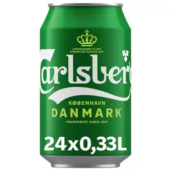 Carlsberg pilsner - 4,6% øl, 24x33cl dåse