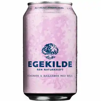 Fleggaard Egekilde hindbær & rabarber 24x0,33 l tilbud