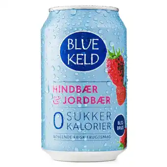 Fleggaard Blue keld hindbær/jordbær 24x0,33 l tilbud