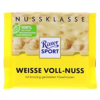 Fleggaard Ritter sport hvid med hel nød 100 g tilbud