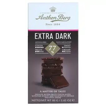 Fleggaard Anthon berg a matter of taste ekstra mørk 77% 80 g tilbud