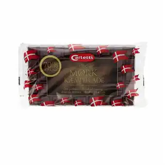 Fleggaard Carletti kæmpeplade mørk 70% 170 g tilbud