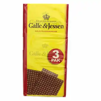Fleggaard Galle og jessen pålægschokolade lys 3-pak 324 g tilbud