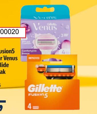 Føtex Gillette fusion5 4-pak eller venus comfortglide breeze 4pak tilbud