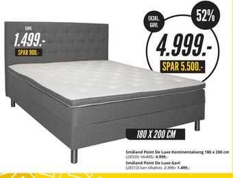 My Home Småland point de luxe kontinentalseng 180 x 200 cm tilbud