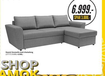 My Home Naomi sovesofa med chaiselong tilbud