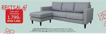 Daells Bolighus Sofa med chaiselong tilbud