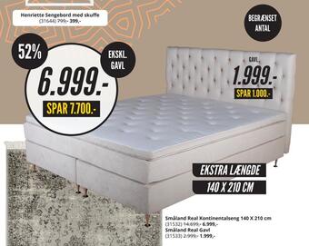 My Home Småland real kontinentalseng 140 x 210 cm tilbud