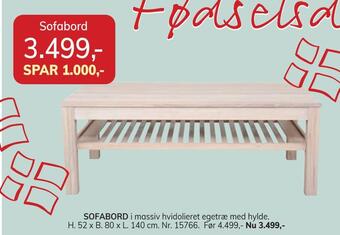 Daells Bolighus Sofabord tilbud