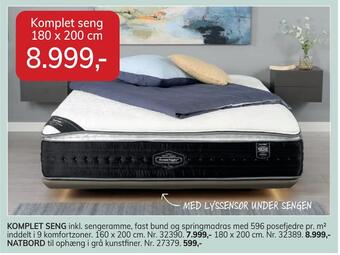 Daells Bolighus Komplet seng 180 x 200 cm tilbud