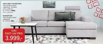 Daells Bolighus Sofa med chaiselong tilbud