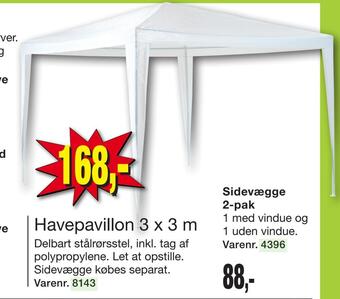 Harald Nyborg Havepavillon 3 x 3 m tilbud