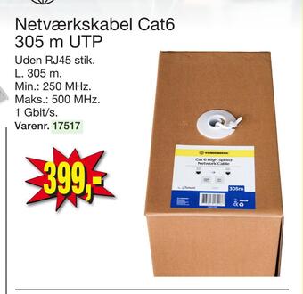Harald Nyborg Netværkskabel cat6 305 m utp tilbud