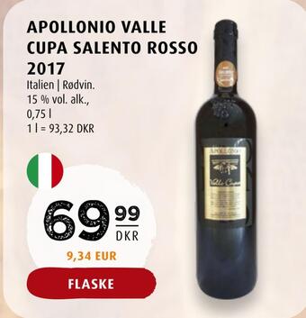 Scandinavian Park Apollonio valle cupa salento rosso tilbud