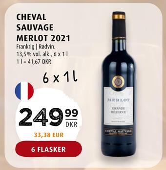 Scandinavian Park Cheval sauvage merlot 2021 tilbud