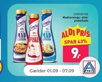Netto Madlavnings - eller piskefløde tilbud