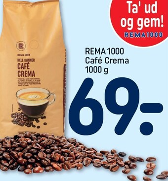 REMA 1000 Rema 1000 café crema 1000 g tilbud