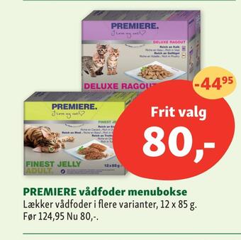 Maxi Zoo Premiere vådfoder menubokse tilbud