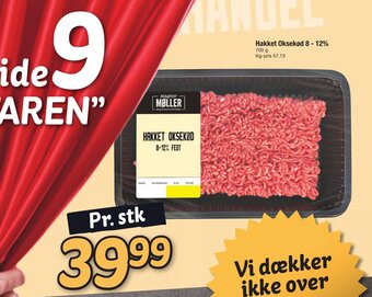 Fakta Hakket oksekød 8 - 12% 700 g tilbud