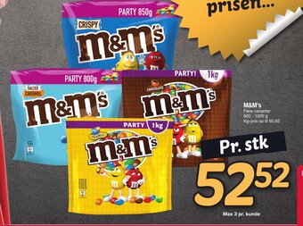 Fakta M&M's tilbud