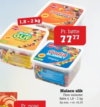 Poetzsch Padborg Malaco slik tilbud