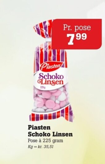 Poetzsch Padborg Piasten Schoko Linsen tilbud