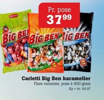 Poetzsch Padborg Carletti Big Ben karameller tilbud