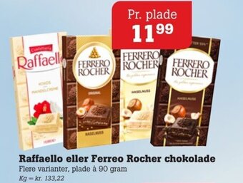 Poetzsch Padborg Raffaello eller Ferreo Rocher chokolade tilbud