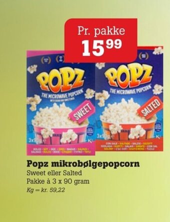 Popz mikrobølgepopcorn