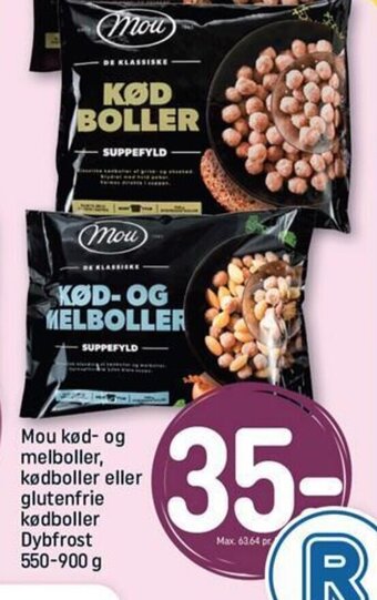 Netto Mou kød- og melboller, kødboller eller glutenfrie kødboller Dybfrost 550-900 g tilbud