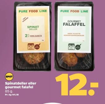 Netto Pure food line spinatdeller tilbud