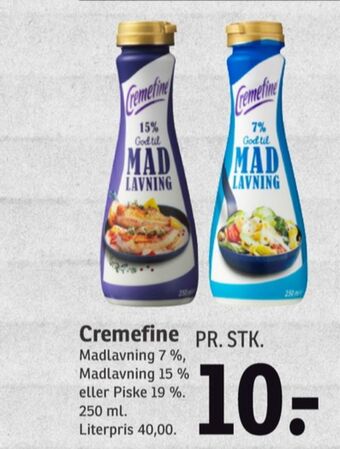 SPAR Cremefine madlavningsfløde 7 % tilbud