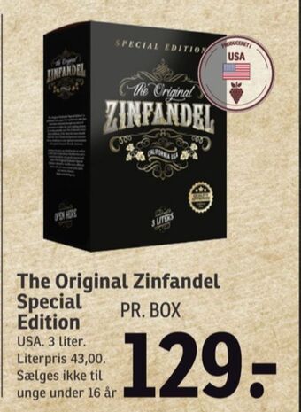 SPAR Ukendt californisk rødvin tilbud