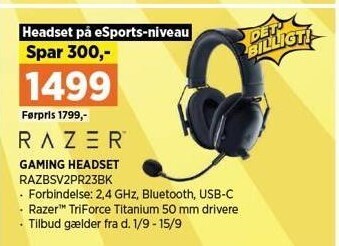 Power Razer gaming headset tilbud