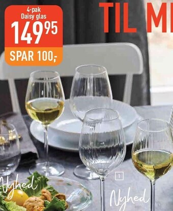 Imerco 4-pak daisy glas tilbud