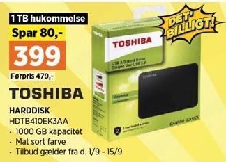 Power Toshiba harddisk tilbud