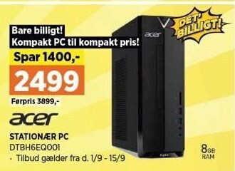 Power Acer stationær pc tilbud