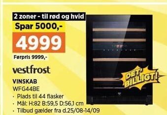 Power Vestfrost vinskab tilbud