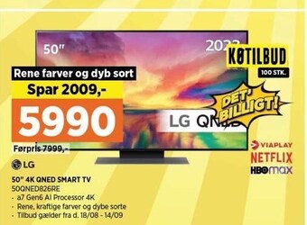 Power Lg 50´´ 4k qned smart tv tilbud