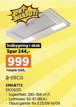 Power Elica emhætte tilbud