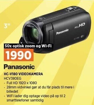 Power Panasonic hc-v180 videokamera tilbud