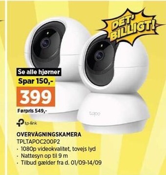 Power Tp-link overvågningskamera tilbud