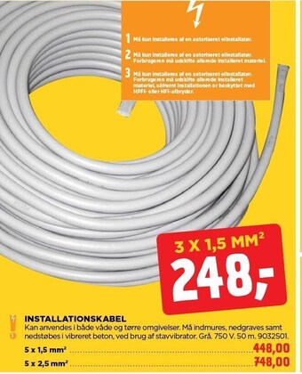 jem & fix Installationskabel tilbud